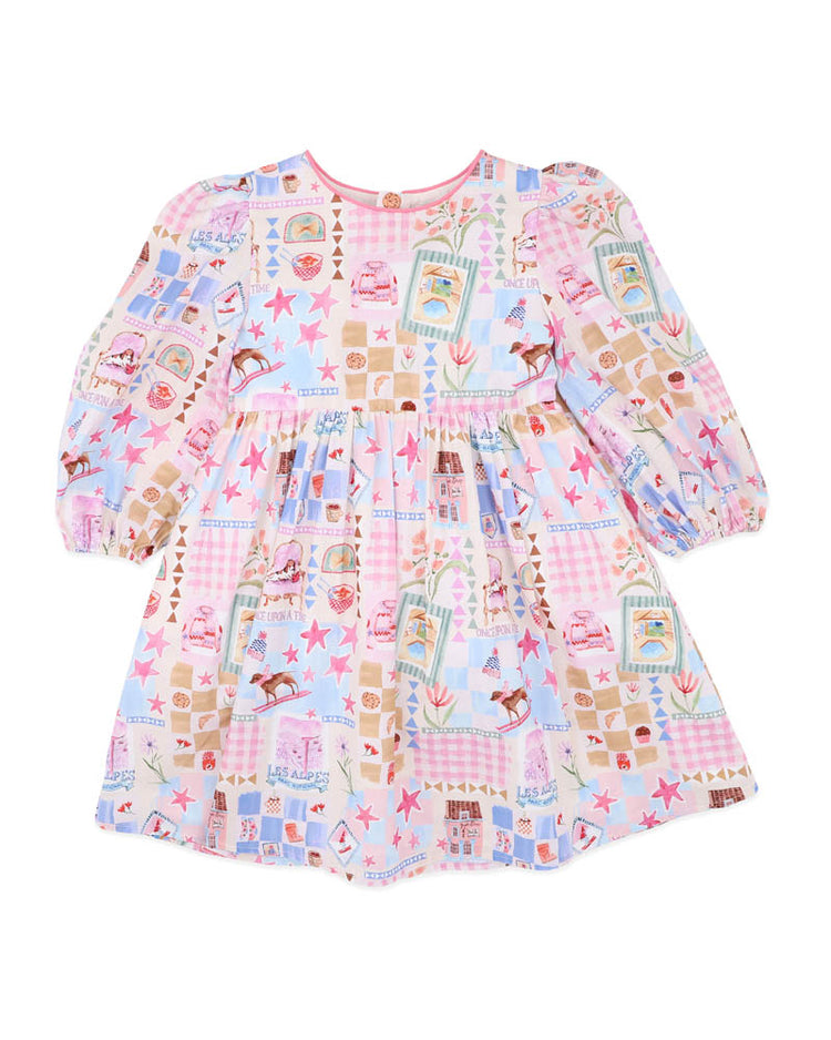 Fox&FinchWINTER VACAY PRINT DRESS 3-7 YRS