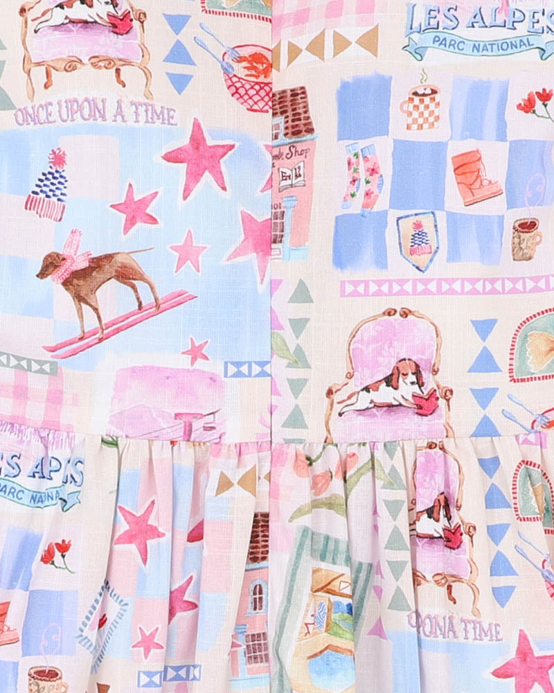 Fox&FinchWINTER VACAY PRINT DRESS 3-7 YRS