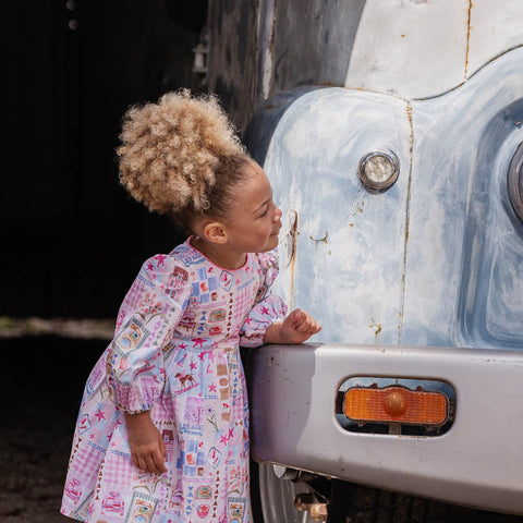Fox&FinchWINTER VACAY PRINT DRESS 3-7 YRS