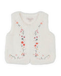 Fox & Finch ORCHARD BLOOM EMB. FAUX FUR VEST 3-7 YRS
