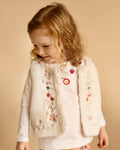 Fox & Finch ORCHARD BLOOM EMB. FAUX FUR VEST 3-7 YRS