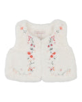 Fox & Finch ORCHARD BLOOM EMB. FAUX FUR VEST