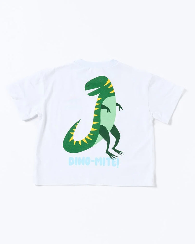 Walnut Felix Tee - Rainbow Dino