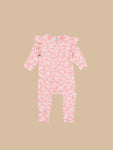 Huxbaby peek a boo bunny romper - Dusty Rose