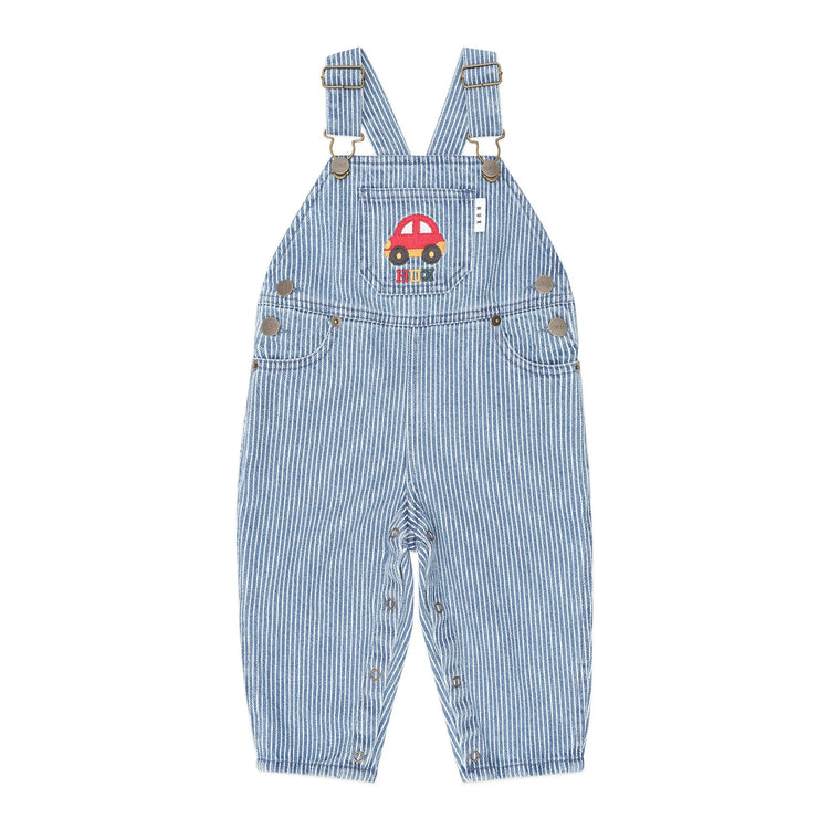 Huxbaby Car Denim Stripe Overalls