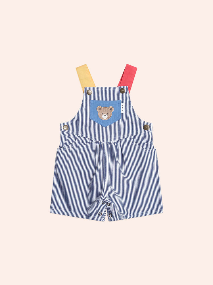 Huxbaby Classic Stripe Short Overalls