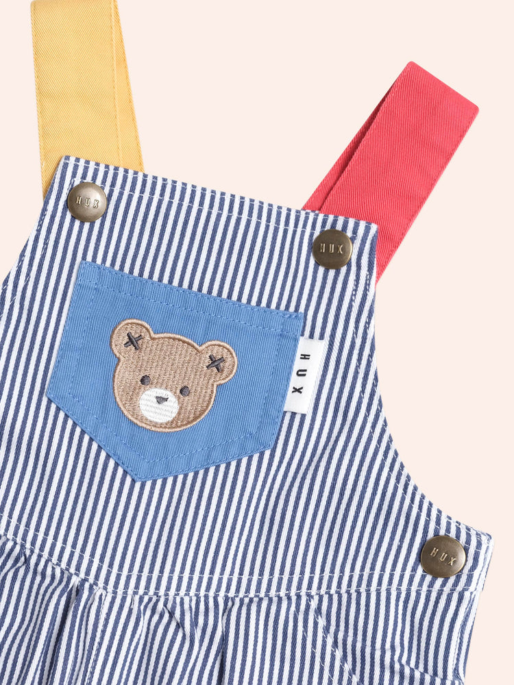 Huxbaby Classic Stripe Short Overalls