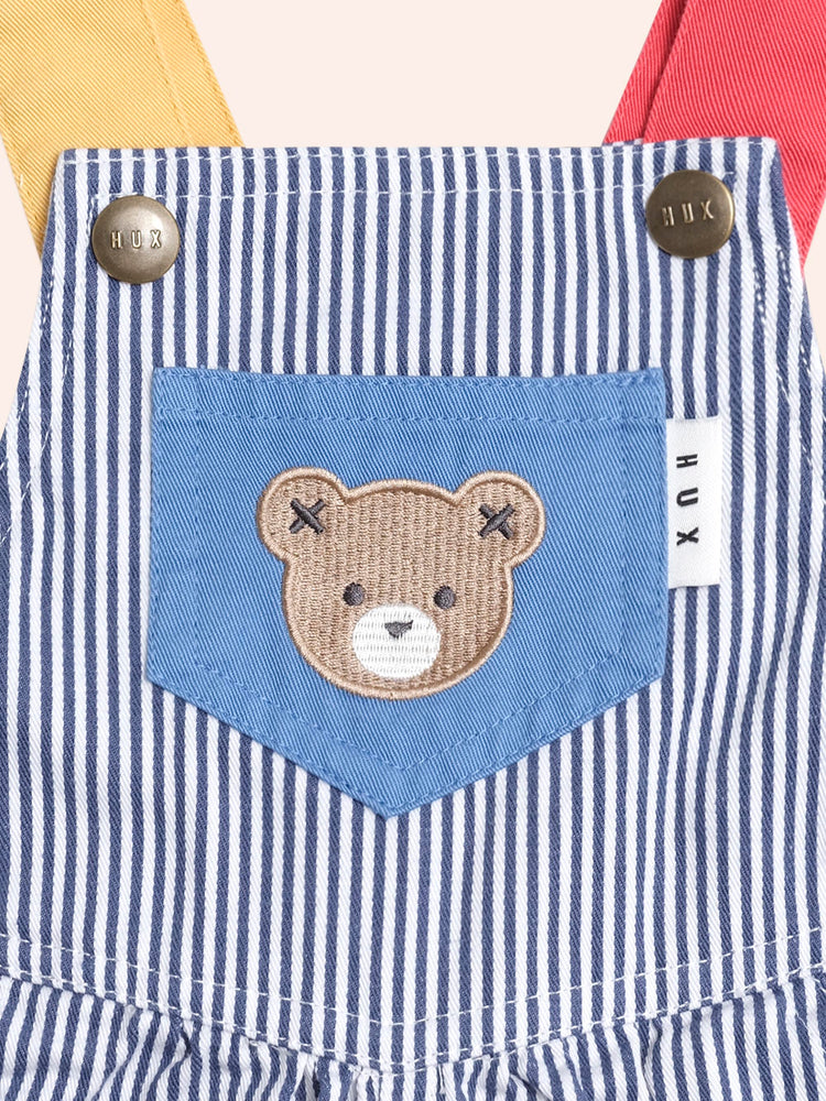 Huxbaby Classic Stripe Short Overalls