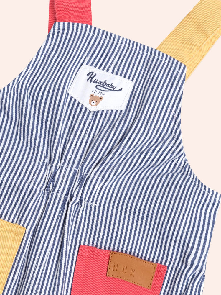 Huxbaby Classic Stripe Short Overalls