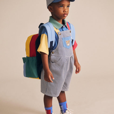 Huxbaby Classic Stripe Short Overalls