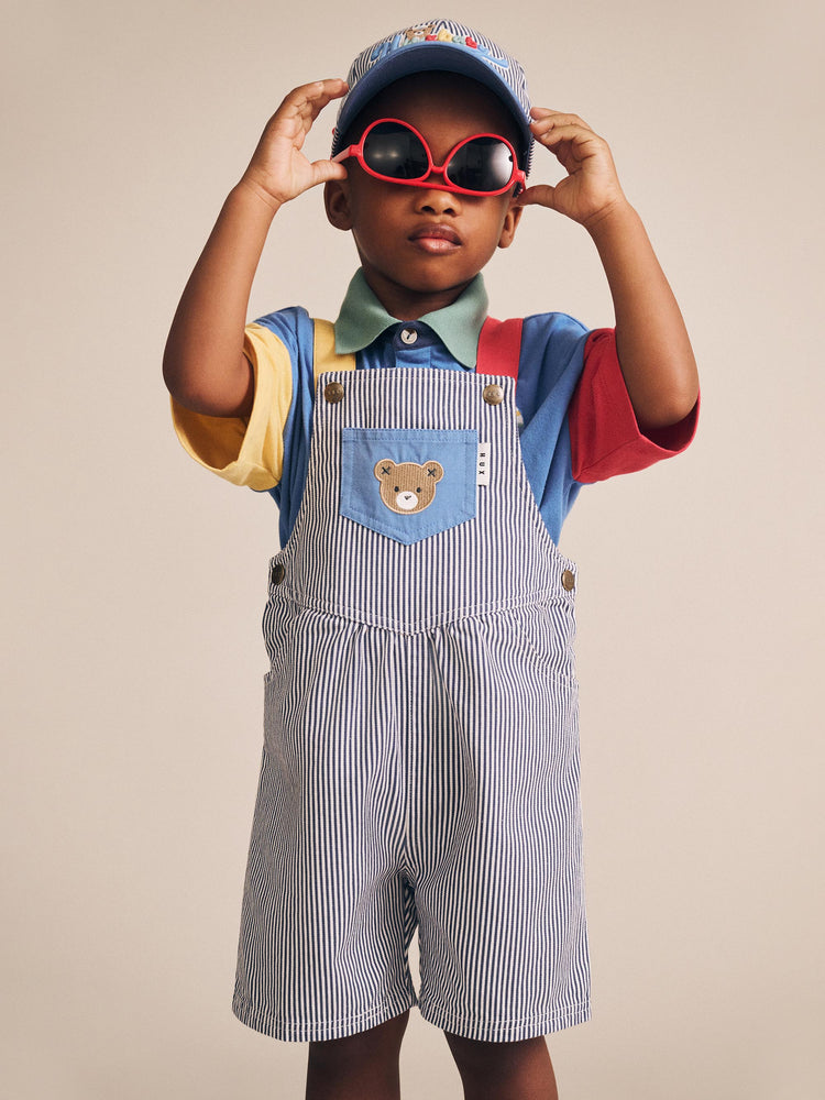 Huxbaby Classic Stripe Short Overalls
