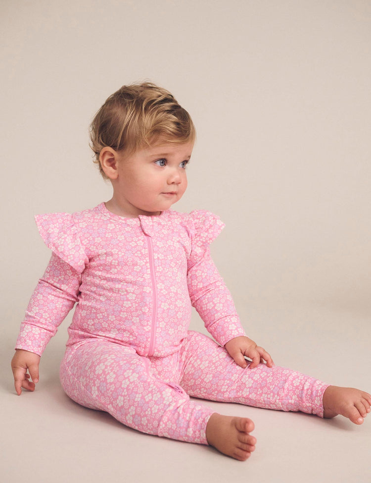 Huxbaby Ditsy Floral Frill Romper