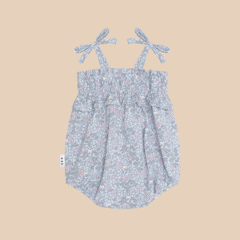 Huxbaby BLUEBELL FLORAL BUBBLE ONESIE