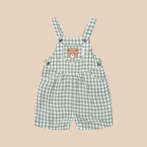 Huxbaby HUXBEAR CHECK SHORT OVERALL