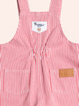 Huxbaby Chill Red Stripe Short Overalls