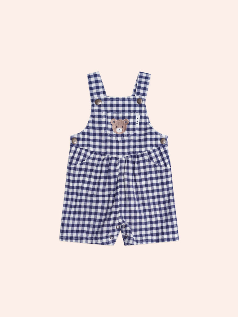 Huxbaby Check Short Overalls