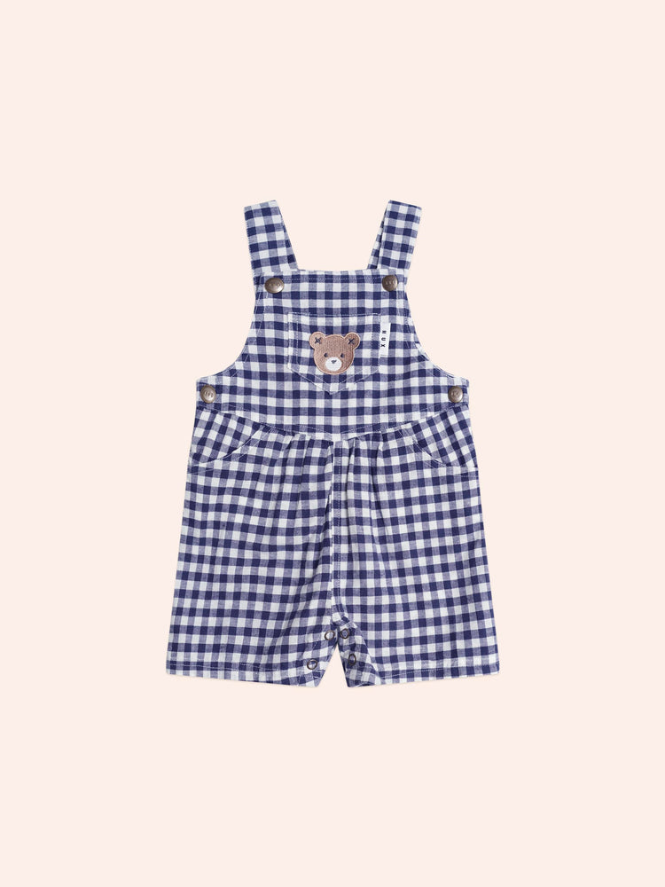 Huxbaby Check Short Overalls