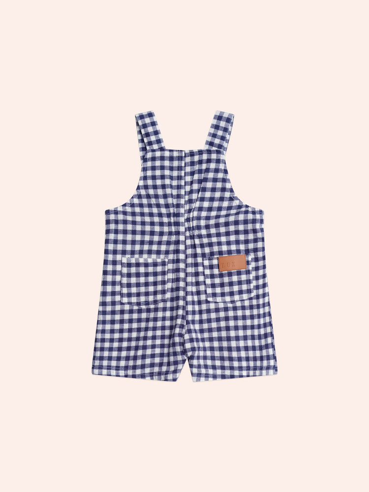 Huxbaby Check Short Overalls