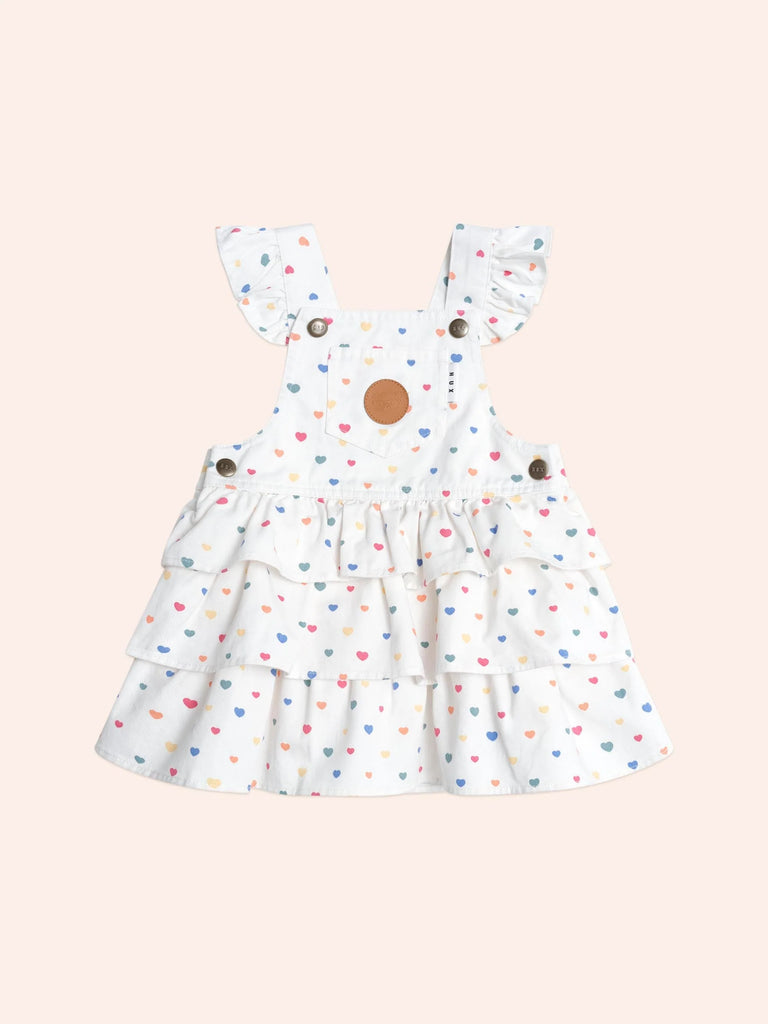 Size 6 Huxbaby I Heart Cake Pinafore Dress and Pink Rib Tee with Free Adorables ice-cream Special Combo