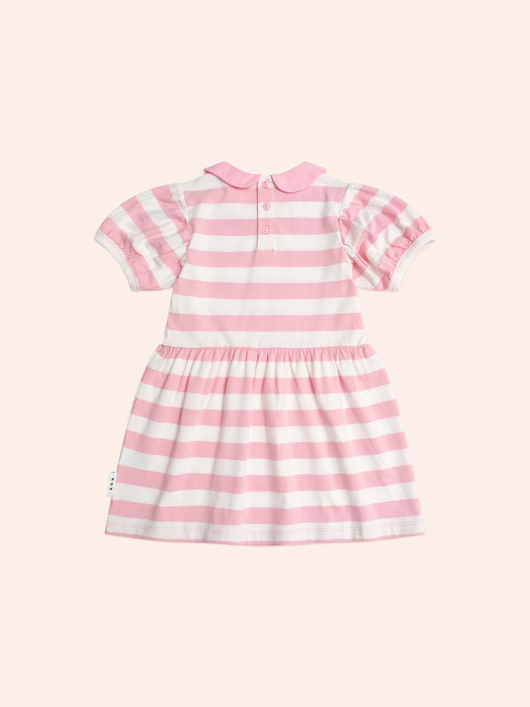 Huxbaby Hux Strawberry Stripe Puff Sleeve Dress
