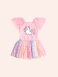 Huxbaby Hux Rainbow Unicorn Tulle Dress