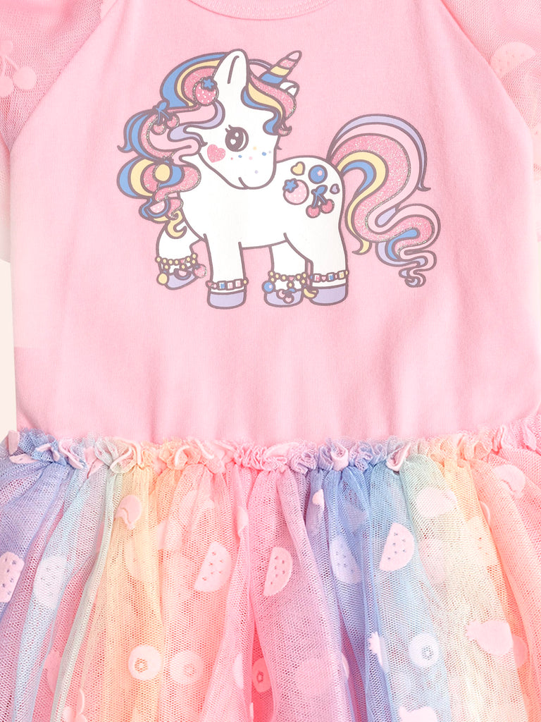 Huxbaby Hux Rainbow Unicorn Tulle Dress