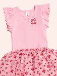Huxbaby Hux Cherry Pie Rib Tulle Dress