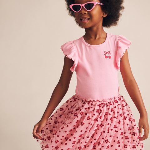 Huxbaby Hux Cherry Pie Rib Tulle Dress