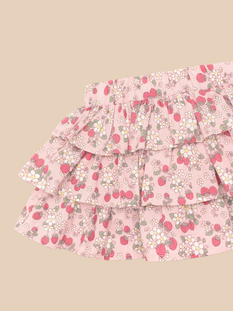 Huxbaby VINTAGE STRAWBERRY FRILL SKIRT