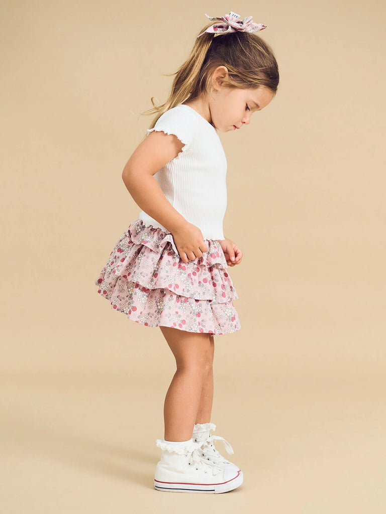 Huxbaby VINTAGE STRAWBERRY FRILL SKIRT