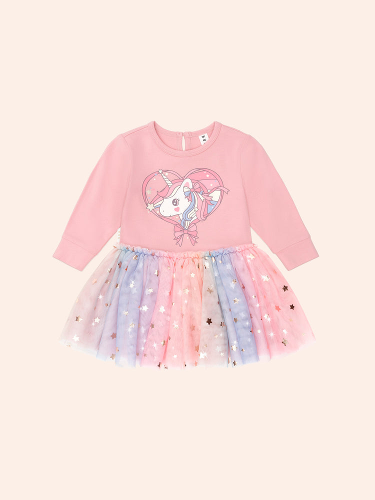 Huxbaby WHIMSICAL UNICORN TULLE BALLET DRESS