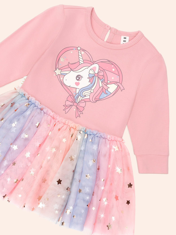 Huxbaby WHIMSICAL UNICORN TULLE BALLET DRESS