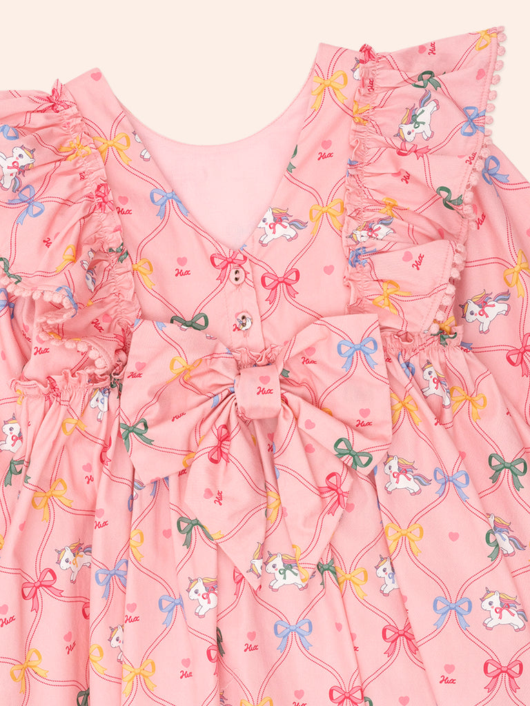 Huxbaby UNICORN BOW DRESS