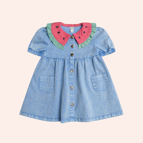 Huxbaby Hux I Carried a Watermelon Denim Dress