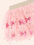 Huxbaby SEQUIN BOW TIERED TULLE SKIRT