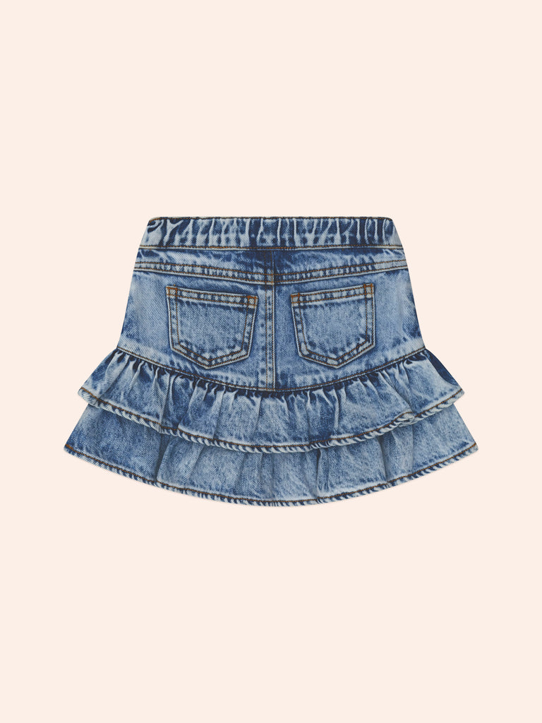 Huxbaby DREAMY DENIM TIRERED SKIRT