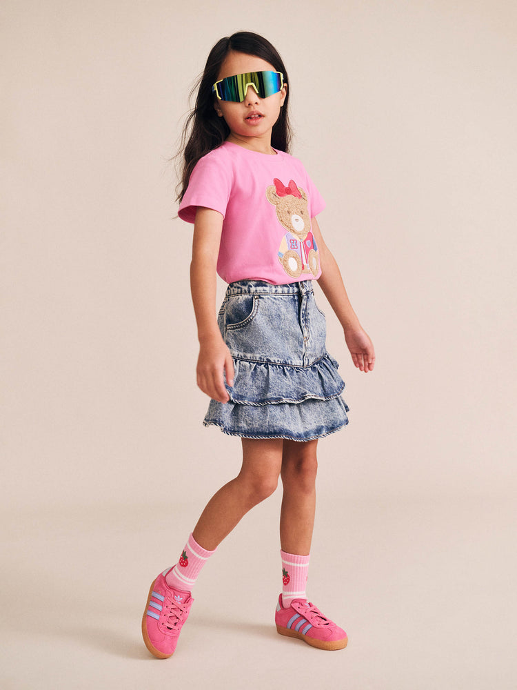 Huxbaby DREAMY DENIM TIRERED SKIRT