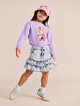 Huxbaby DREAMY DENIM TIRERED SKIRT