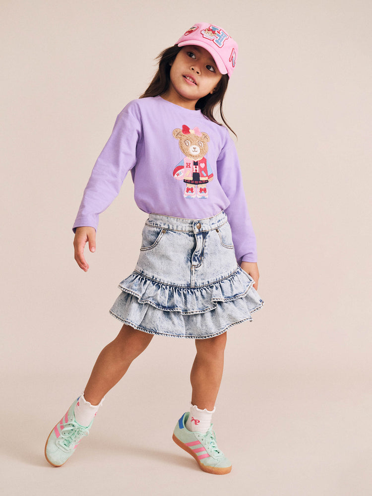 Huxbaby DREAMY DENIM TIRERED SKIRT