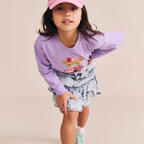 Huxbaby DREAMY DENIM TIRERED SKIRT