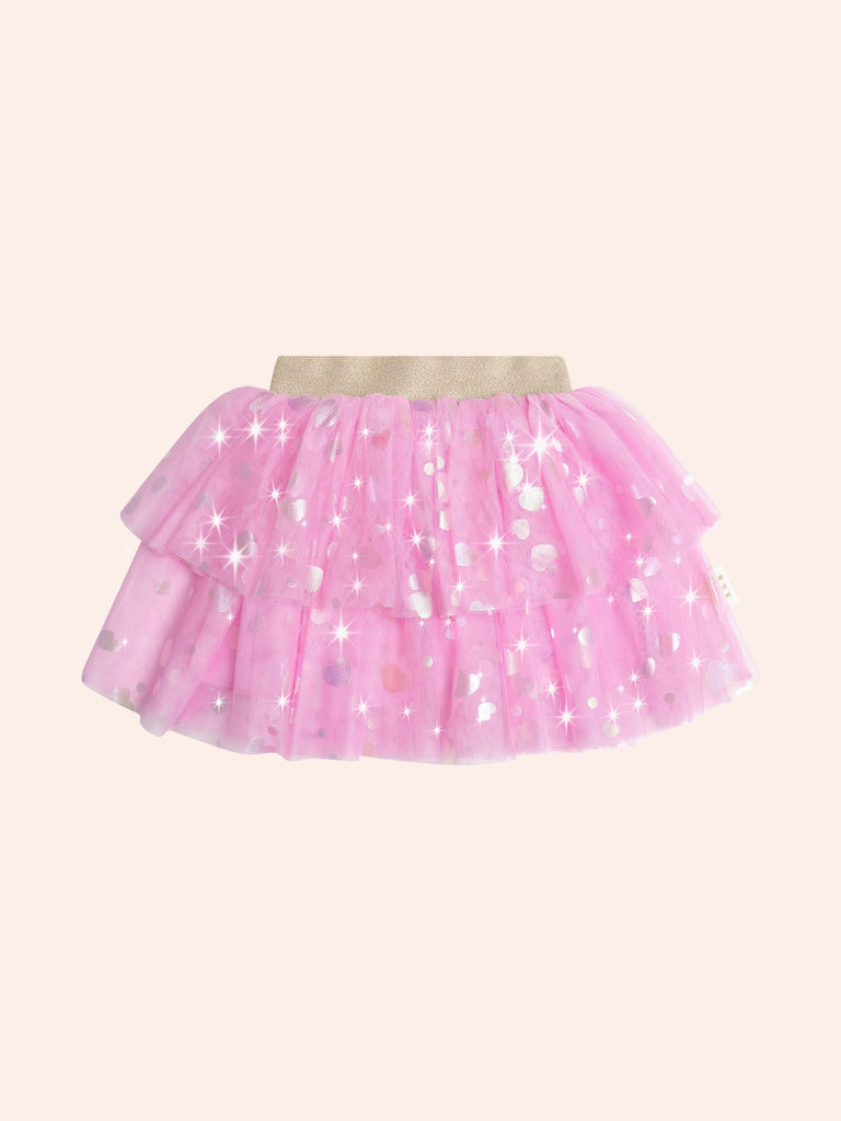 Huxbaby Party Hearts Tiered Tulle Skirt