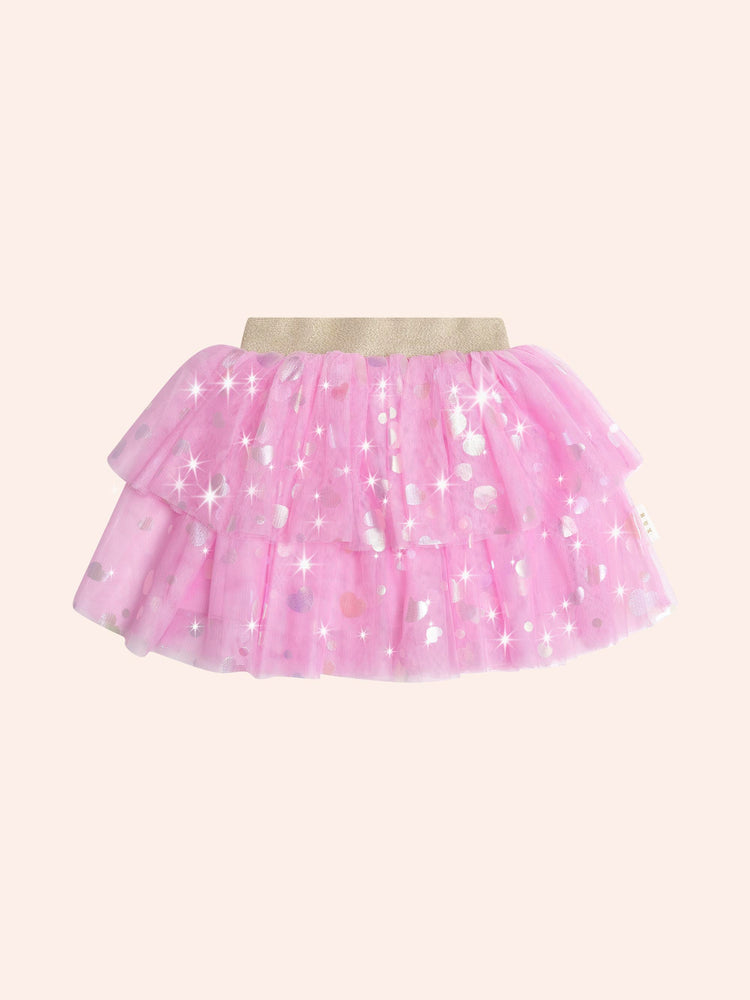 Huxbaby Party Hearts Tiered Tulle Skirt