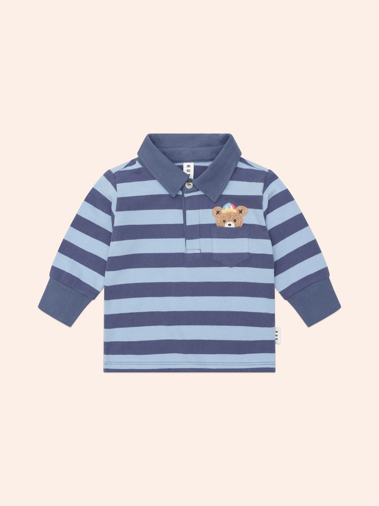 Huxbaby PEEPING HUX  BLUE STRIPE POLO