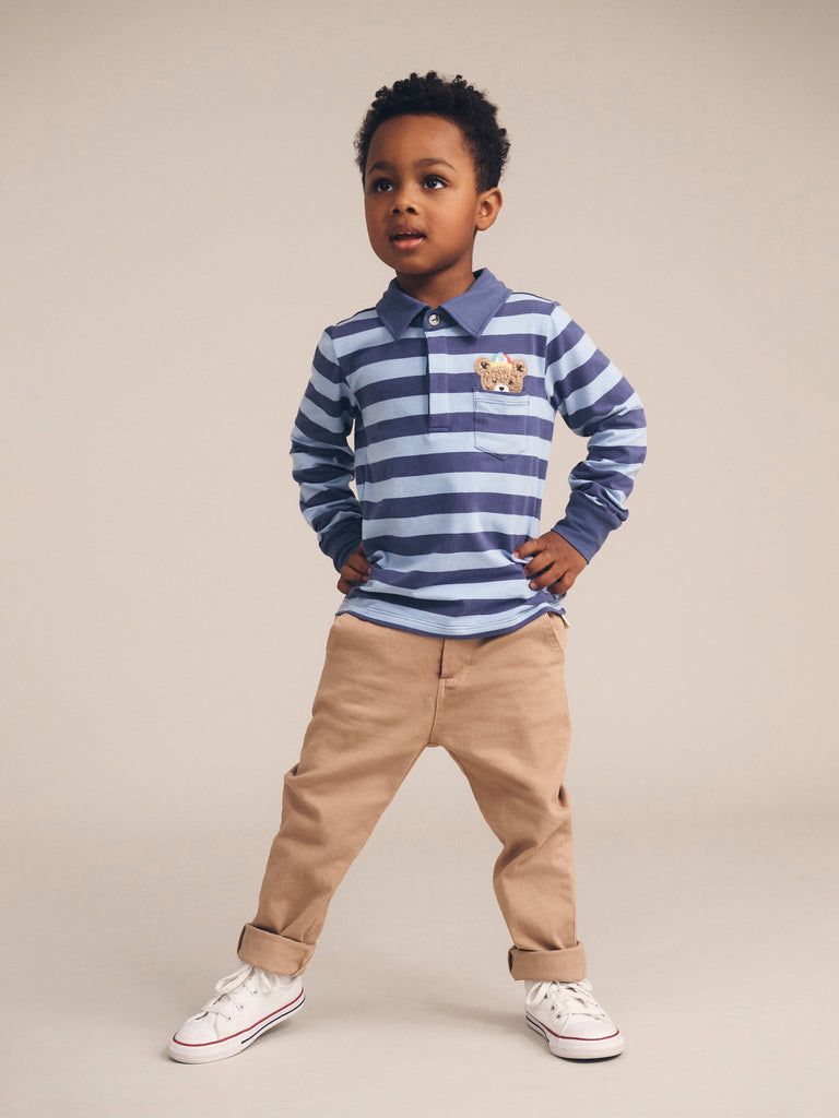 Huxbaby PEEPING HUX  BLUE STRIPE POLO