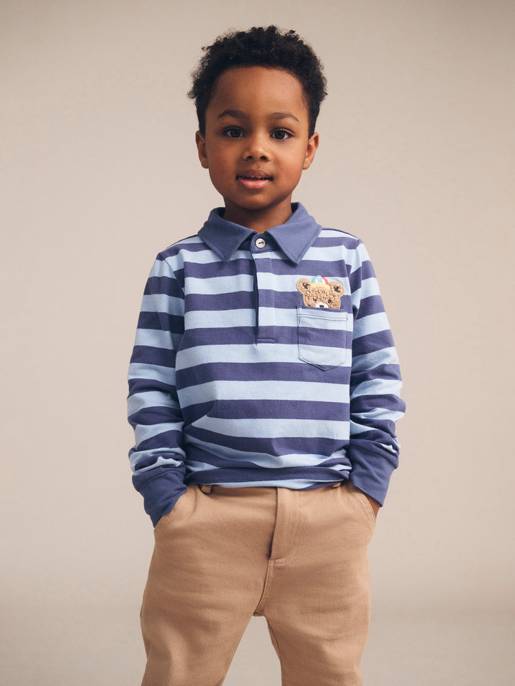 Huxbaby PEEPING HUX  BLUE STRIPE POLO