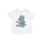 Size 1 Huxbaby Tradie Furry Dino T-shirt and Fox&Finch Denim Shorts with Free Fox Rattle Special Combo