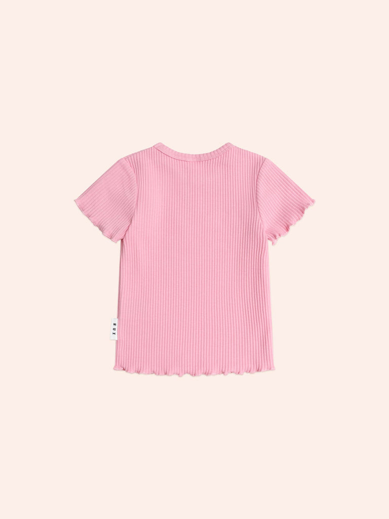 Huxbaby Pink Rib Tee