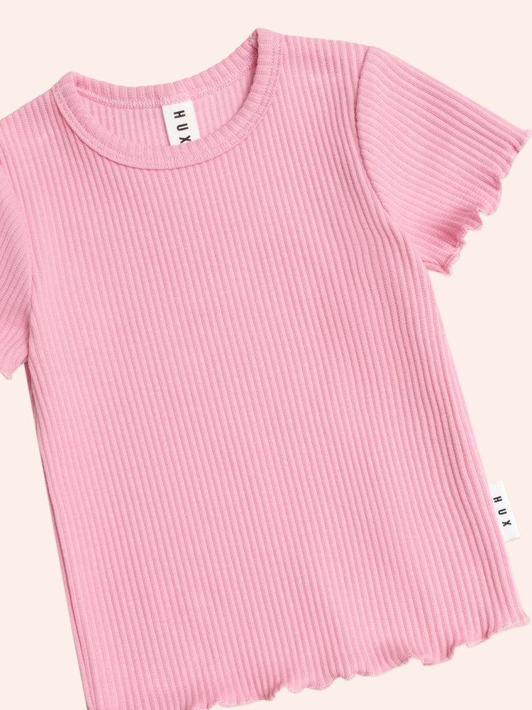 Huxbaby Pink Rib Tee