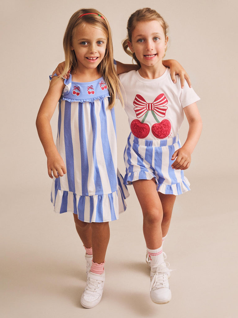 Huxbaby Seaside Cherry Stripe Frill Skort