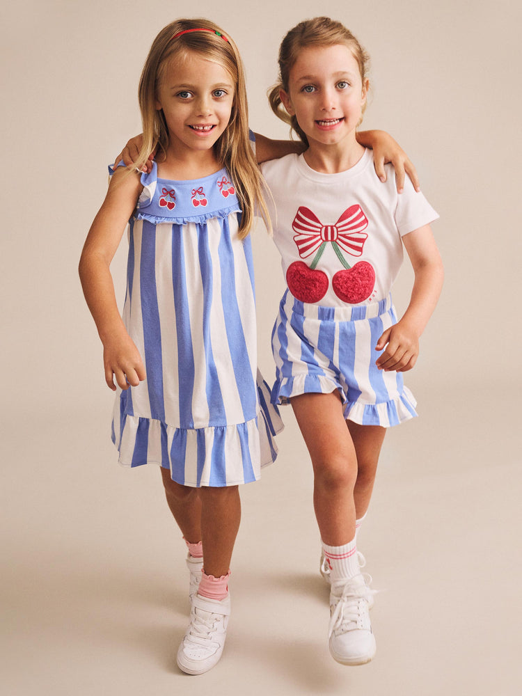 Huxbaby Seaside Cherry Stripe Frill Skort